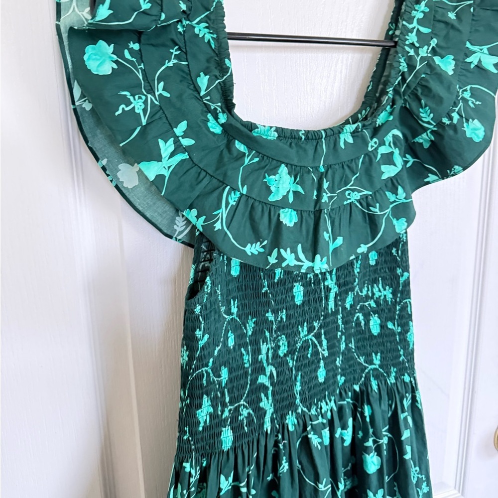 Hill House Akilah Midi Dress in Green Botanical - Picture 6 of 7